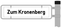 Strassenschild von Zum Kronenberg