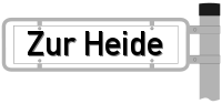 Strassenschild vom Zur Heide