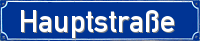 Schild Hauptstraße